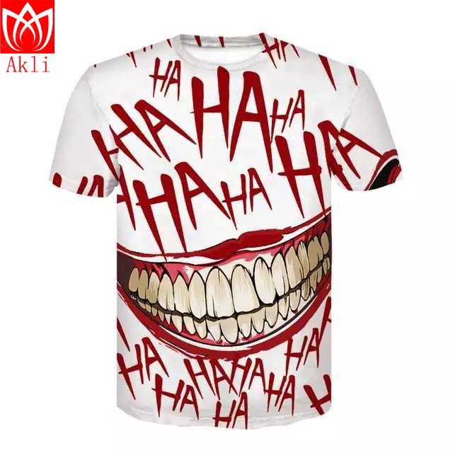 Big Mouth 3d Digital Print Men S Round Collar Short Sleeve T Shirt Shopee Indonesia - gambar t shirt keren roblox