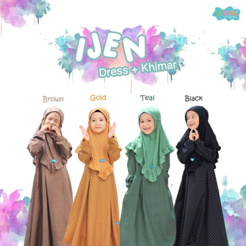 Couple Ijen Dress by Zizazu Gamis Dewasa Baju Anak
