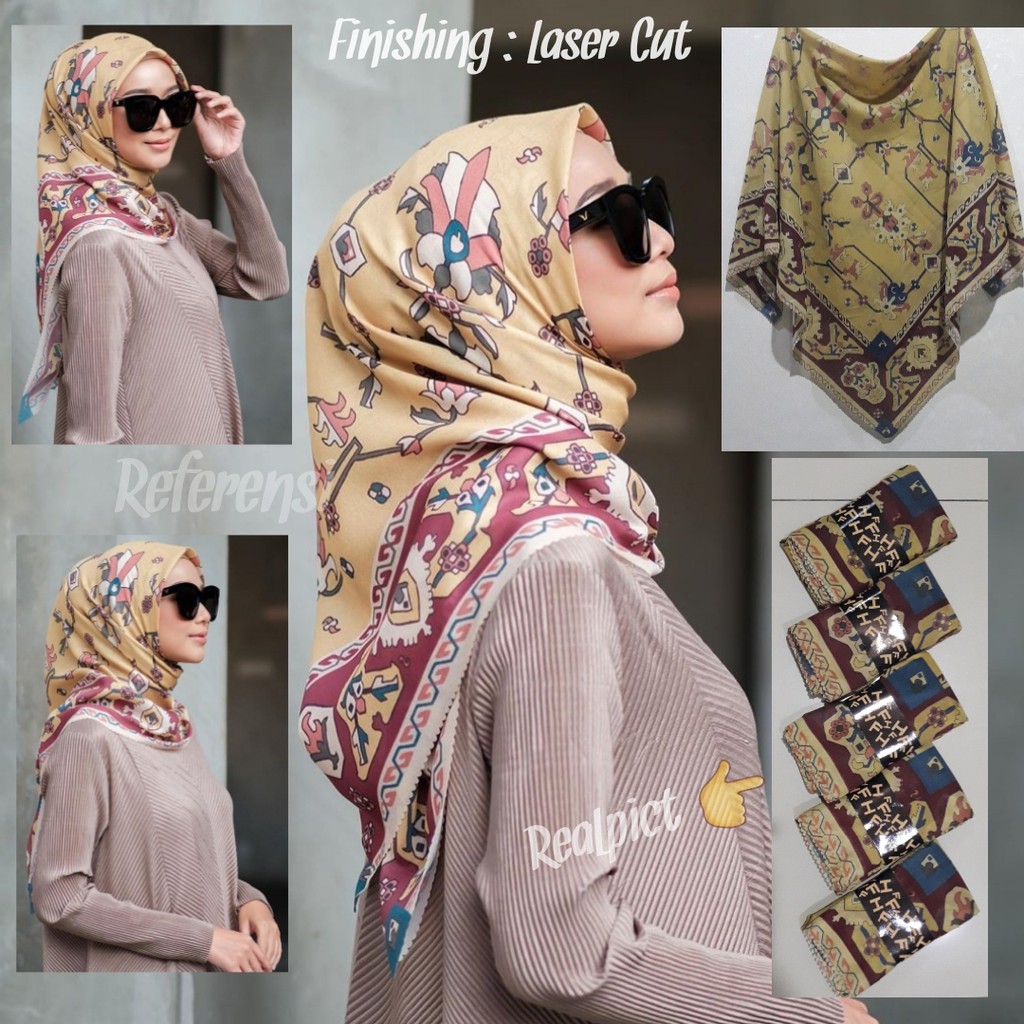 HIJAB / KERUDUNG SEGI 4 MOTIF DEENAY