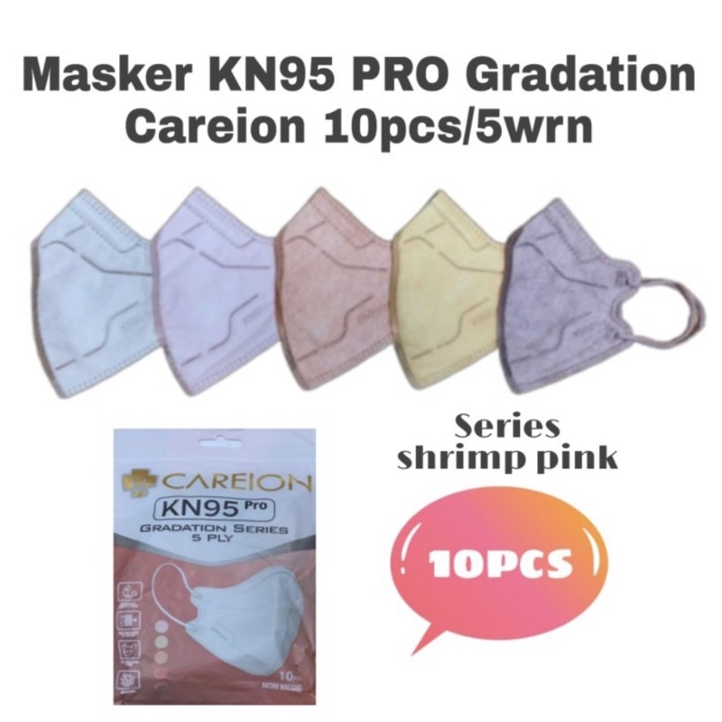 Masker KN95 PRO Gradation Series 1pack isi 10pcs 5warna 5Ply Model 3D Protect Mask Dewasa New Design