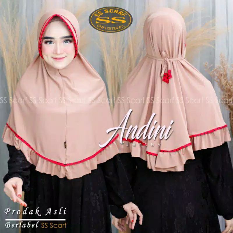 Hijab instan jilbab insta fadila tali rempel polkadot terbaru-5