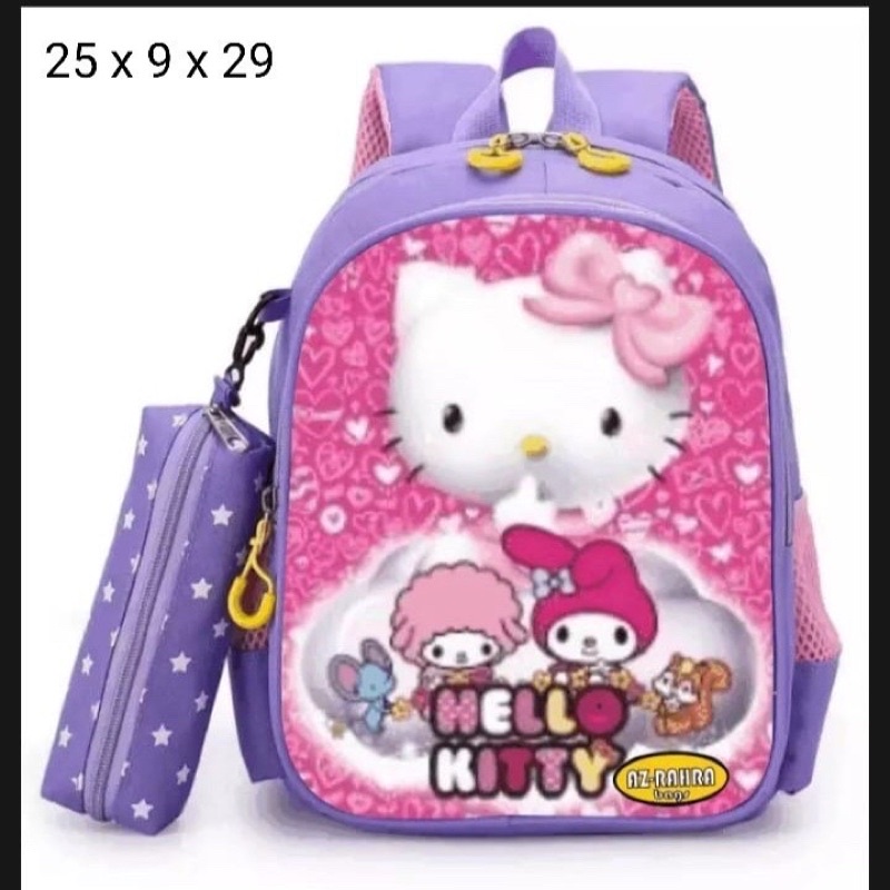 Ransel anak Hello Kitty 2in1 tas sekolah anak hello kitty ransel anak perempuan TK SD paud