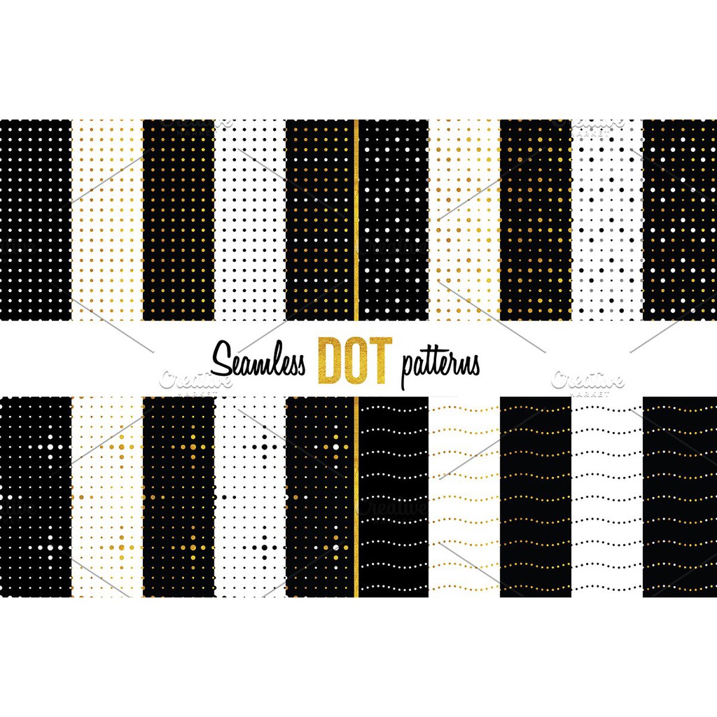 100 Seamless Dot Patterns - Illustrator