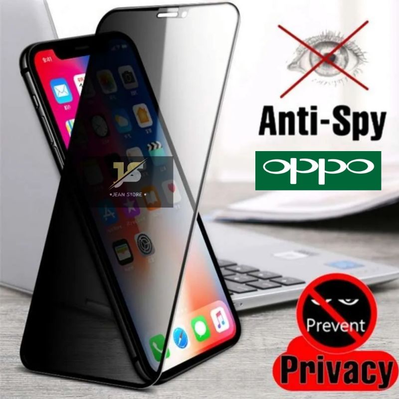 OPPO ANTI SPY / TEMPERED GLASS / SCREEN GUARD/ TG / PELINDUNG LAYAR  OPPO A5 2020 A5 2020 A32 A52 A72 A92 A33 A53 A93 A74 A5S A12 A15 A16 A31 F9 F11 F11 PRO 4 A83 A37/NEO 9 A3S RENO 5 A95 A55 7 4G 8 A57 A77 S A17 A17K 8Z 8T A78 A58 A38 A98 A18 A79 11F A60