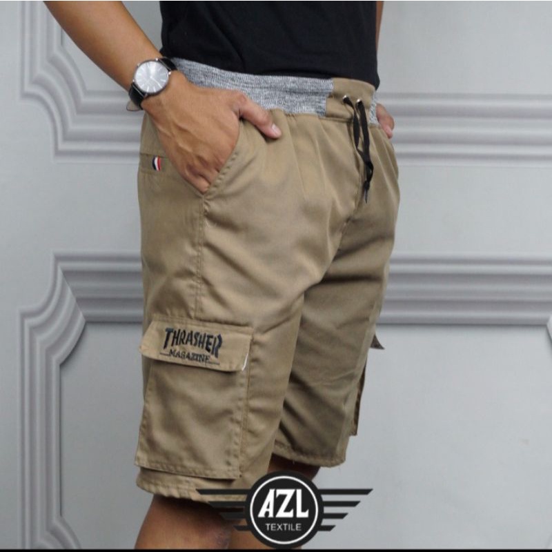 CELANA CARGO RIP PENDEK PRIA / Celana Pendek Pria Gunung Saku Kimpul Dewasa / Cargo Pants Bordir