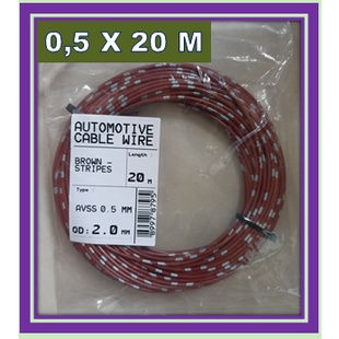 KABEL BINTIK  0.5 COKLAT/ KABEL 0,5 SERABUT TEMBAGA UNTUK MOBIL DAN MOTOR / KABEL KELISTRIKAN MOBIL