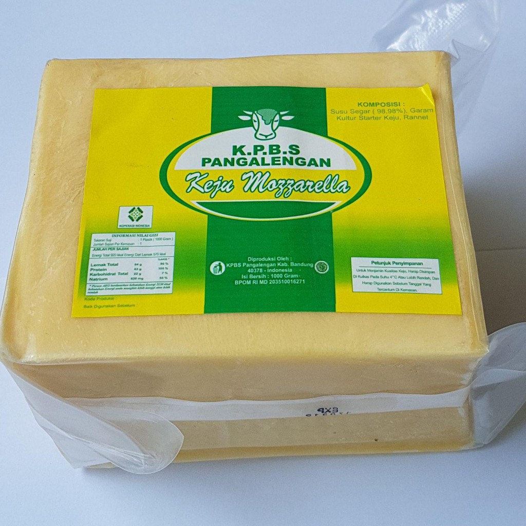 1kg Keju Mozarella KPBS Halal Shopee Indonesia