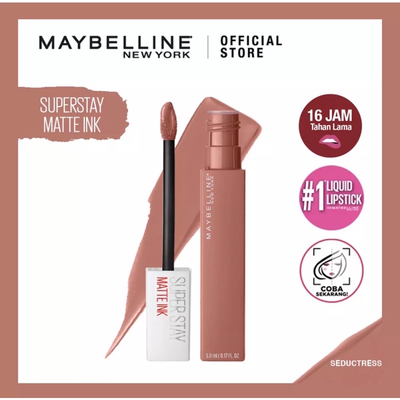 MAYBELLINE SUPERSTAY MATTE INK LIPCREAM LIPSTICK NO.65 65 SEDUCTRESS