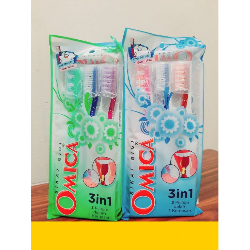 Sikat gigi family 3in1 omica