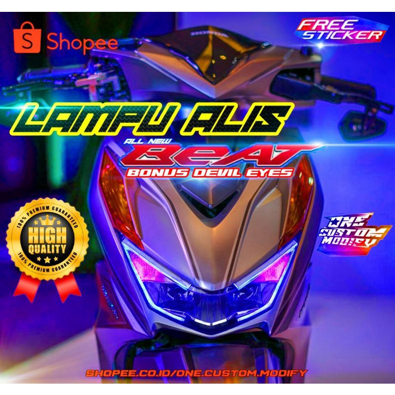 LAMPU ALIS DRL BONUS LED DEVIL EYES ALL NEW BEAT & BEAT STREET 2020 2021 2022 2023 LAMPU LED SENJA