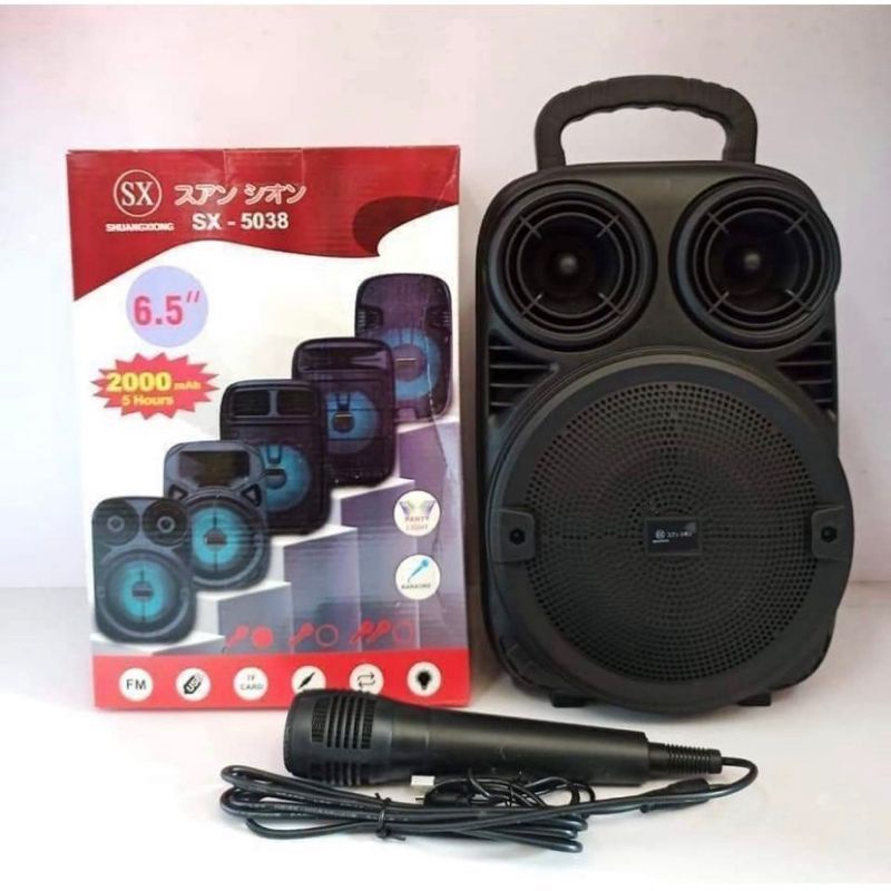 Speaker aktif bluetooth sx-5038/ Mirip Kimiso 3381 Gratis Mic/Speaker aktif