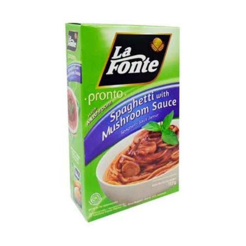 La Fonte Pronto Spaghetty Bolognese Saus,mushroom saus  117 gr