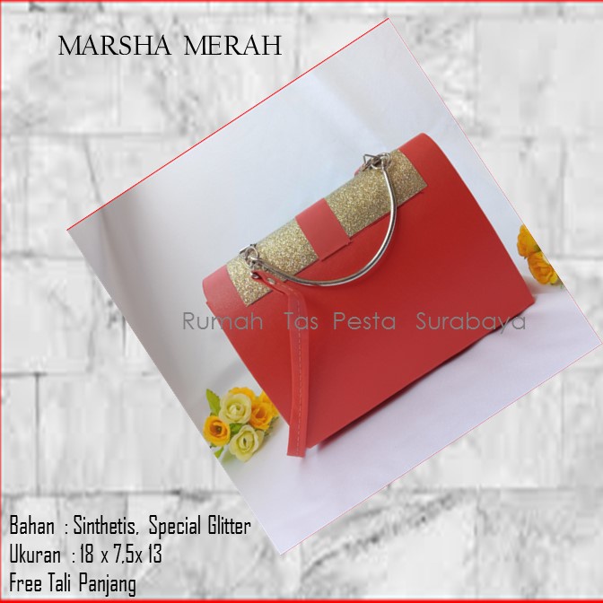 Tas Elegan ,Tas Slempang,Tas Etnik,MARSHA MERAH