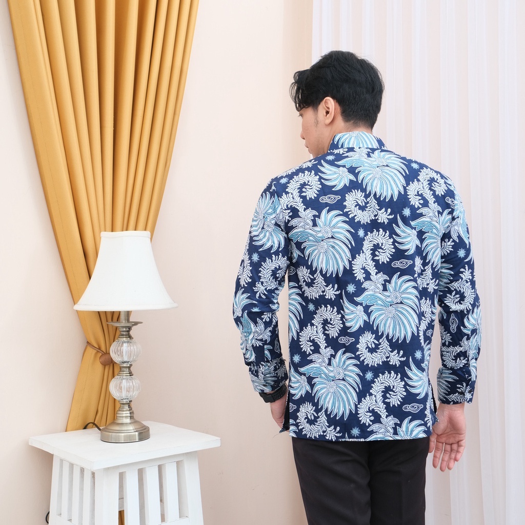 [LIMITED] KEMEJA BATIK PRIA PREMIUM LENGAN PANJANG SLIMFIT BATIK ALUNA PCW 069