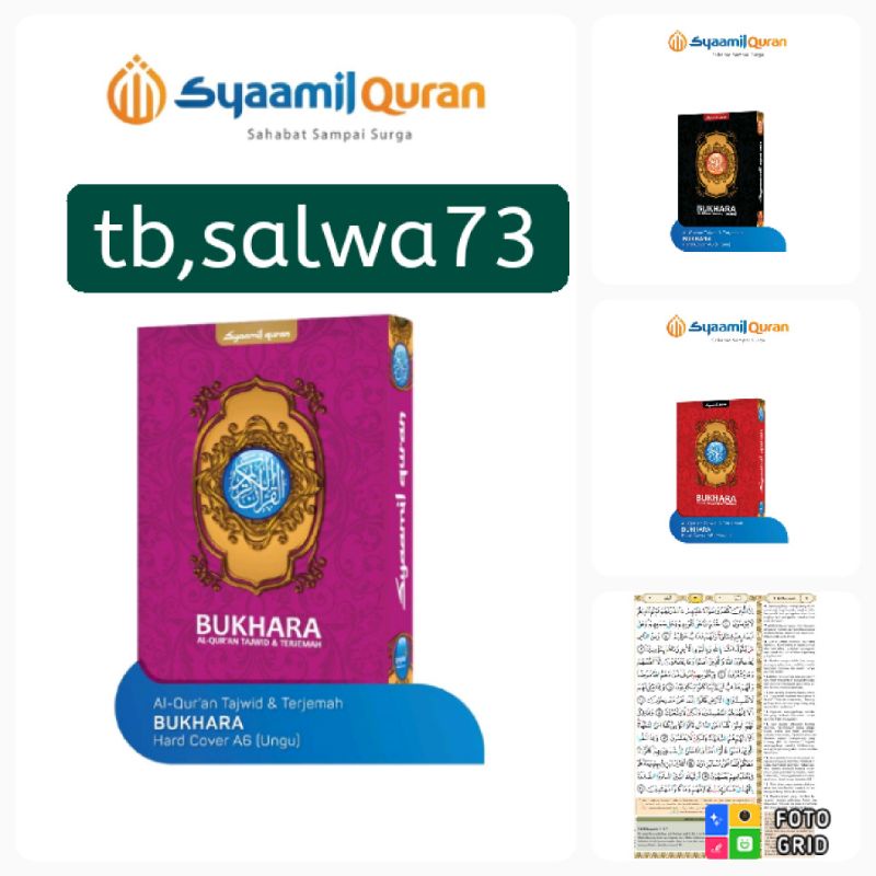 al-qur'an bukhara terjemah tajwid   ukuran saku A6