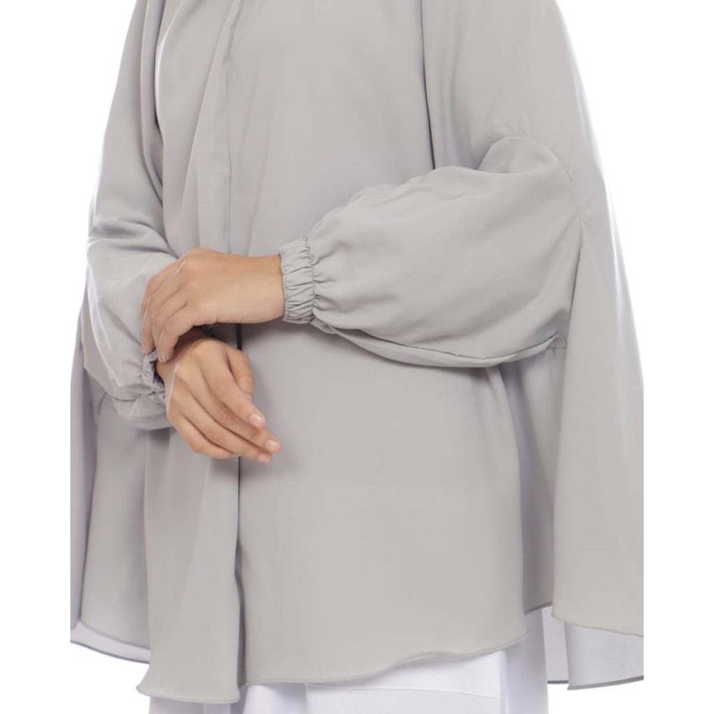 Hijab Bergo Tangan Jumbo Bahan Woolfis-1
