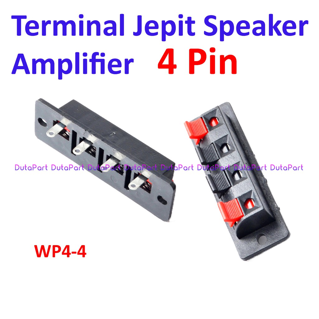 Terminal Jepit 4 Pin Speaker Amplifier Kabel Power Box 4P 4Pin WP4-4