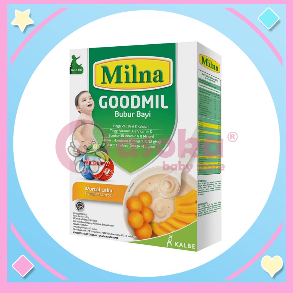 Milna Goodmil Bubur Bayi 6+ Wortel Labu 120gr ASOKA