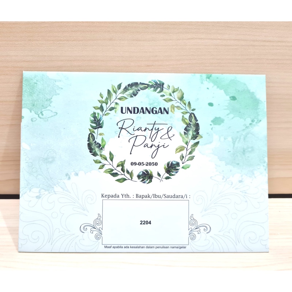undangan nikah tebal sudah dicetak ERBA 2204 undangan nikahan undangan pernikahan (PLUS AMPLOP)