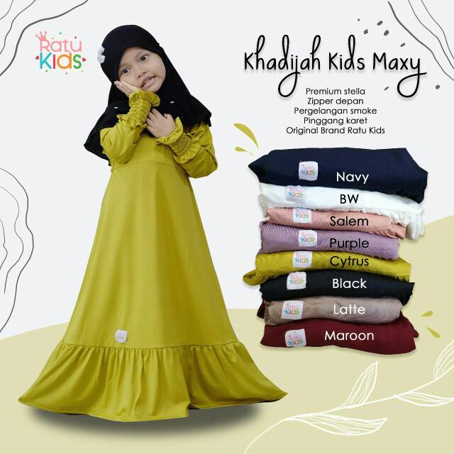 Khadijah kids set gamis anak adek kakak perempuan