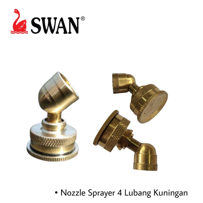 SWAN Nozzle Sprayer Pembuat Embun / Model Kembang / 4 Lubang Kuningan Nozel Spuyer Sprayer Tangki Elektrik Lubang 4 Kuningan Bengkok