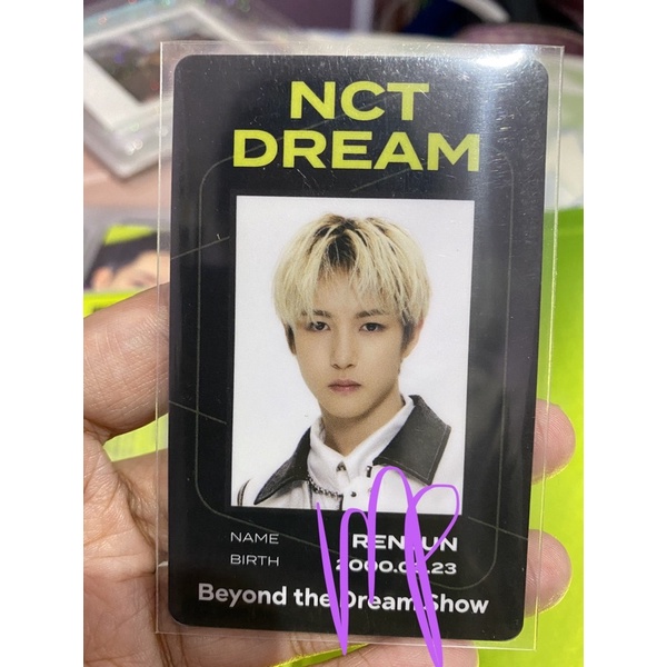 Pc Photocard official NCT Renjun IDC ID card The Dream show