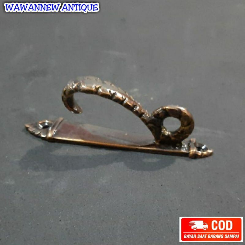 Gantungan Korden Jendela Kuningan Antik Murah Motif Ukir 8.6cm