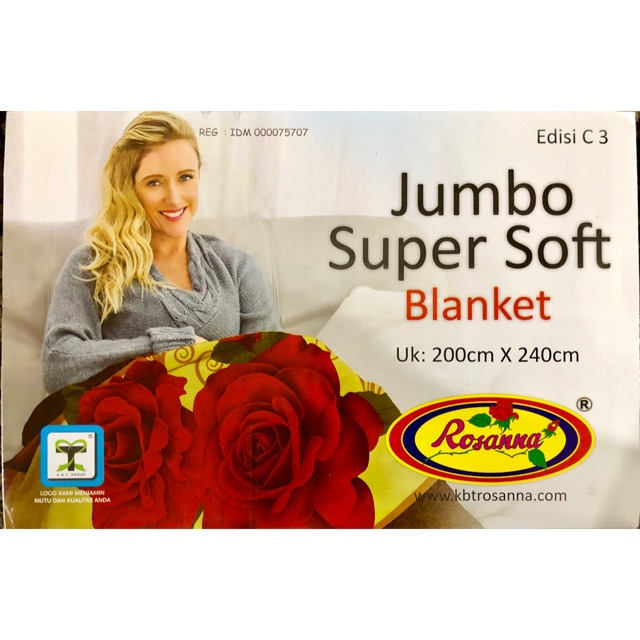 Selimut Rosanna Jumbo Super Soft. All motif by request