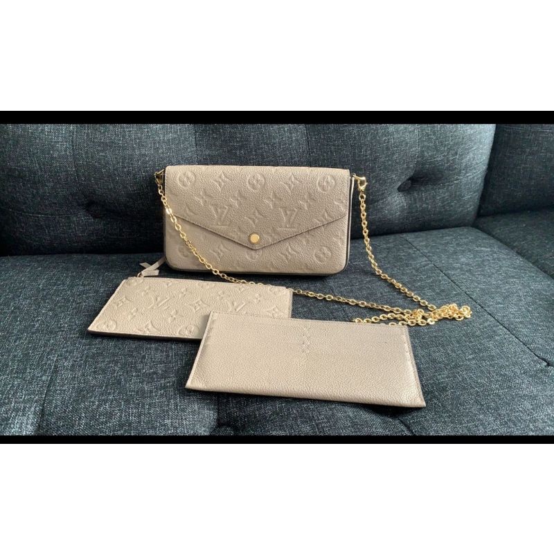 LV Felice  Empreinte beige 2021 with 2Pouch (21x12cm) Complete set