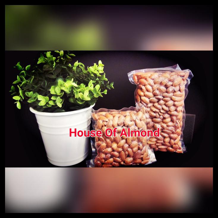 

06Mx Roasted Almond Premium (Panggang) Kacang Almond Blue Diamond 500Gram V6Gh