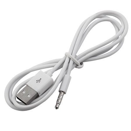 kabel jack Aux 3.5mm Male audio to USB 2.0 3.0 A AM Male Adapter Charge Cable 1m, putih hitam jack C