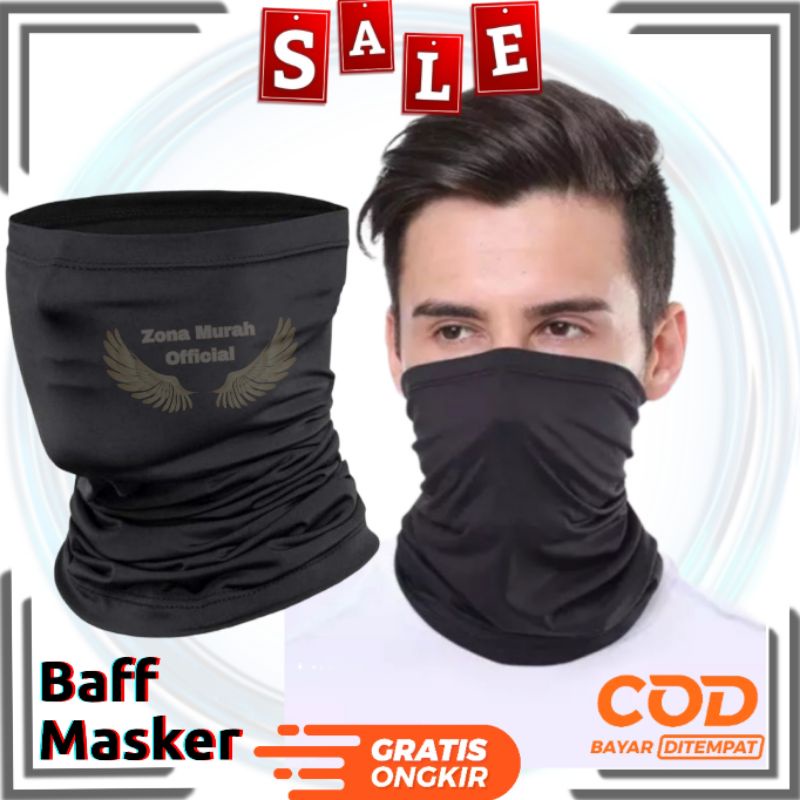 Baff Premium Masker Motor Penutup Mulut Multifungsi Buf Bandana Anti Debu Bahan Spandex Jersey Halus