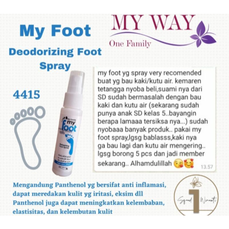 My Foot Spray Penghilang Jamur Kaki Atasi Bau Dan Bakteri Deodorant My Way Mesir BPOM
