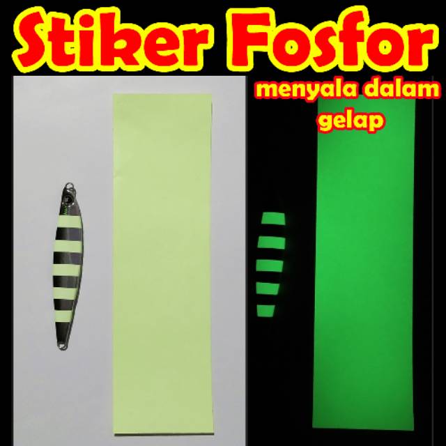 Stiker Fosfor Metal Jig Minnow Menyala dalam Gelap