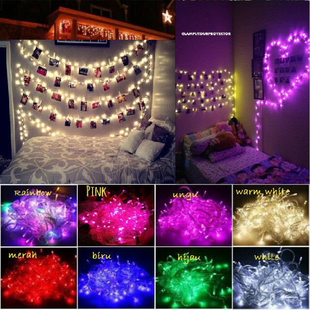 PA Lampu Tumblr 50 LED 10 Meter LED Box Natal Murah Tumbler Light Hias Dekorasi Gantung Kamar Tidur SS025/SS026