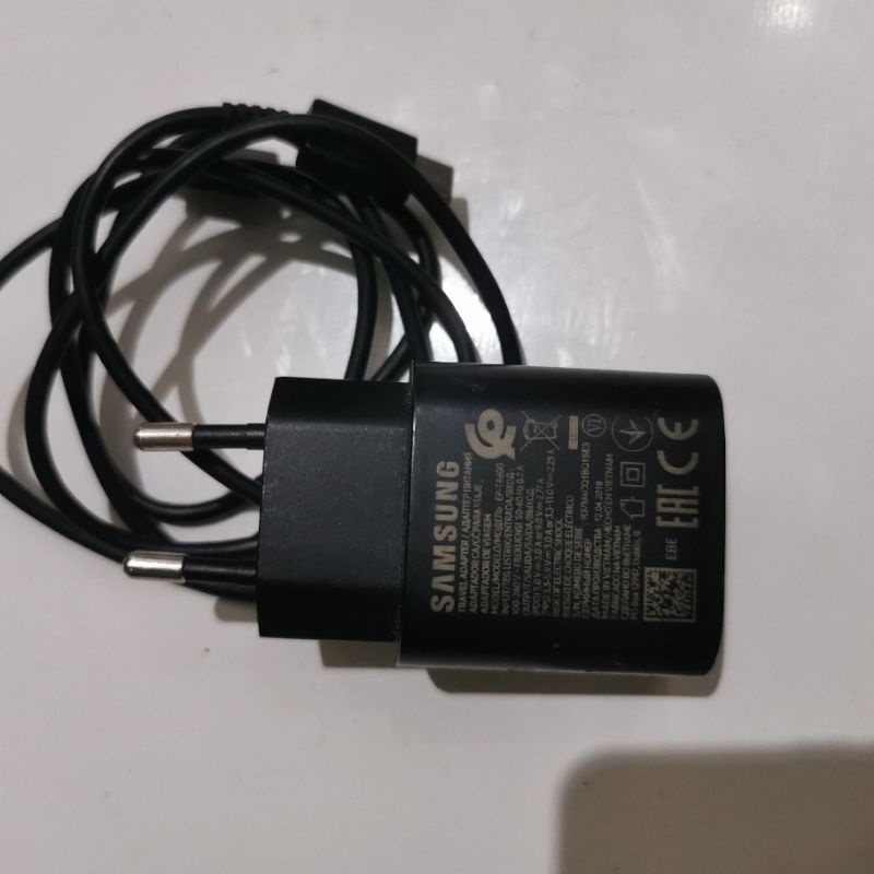 charger Samsung Copotan A70 A80 note 10 25watt ori bawaan bekas