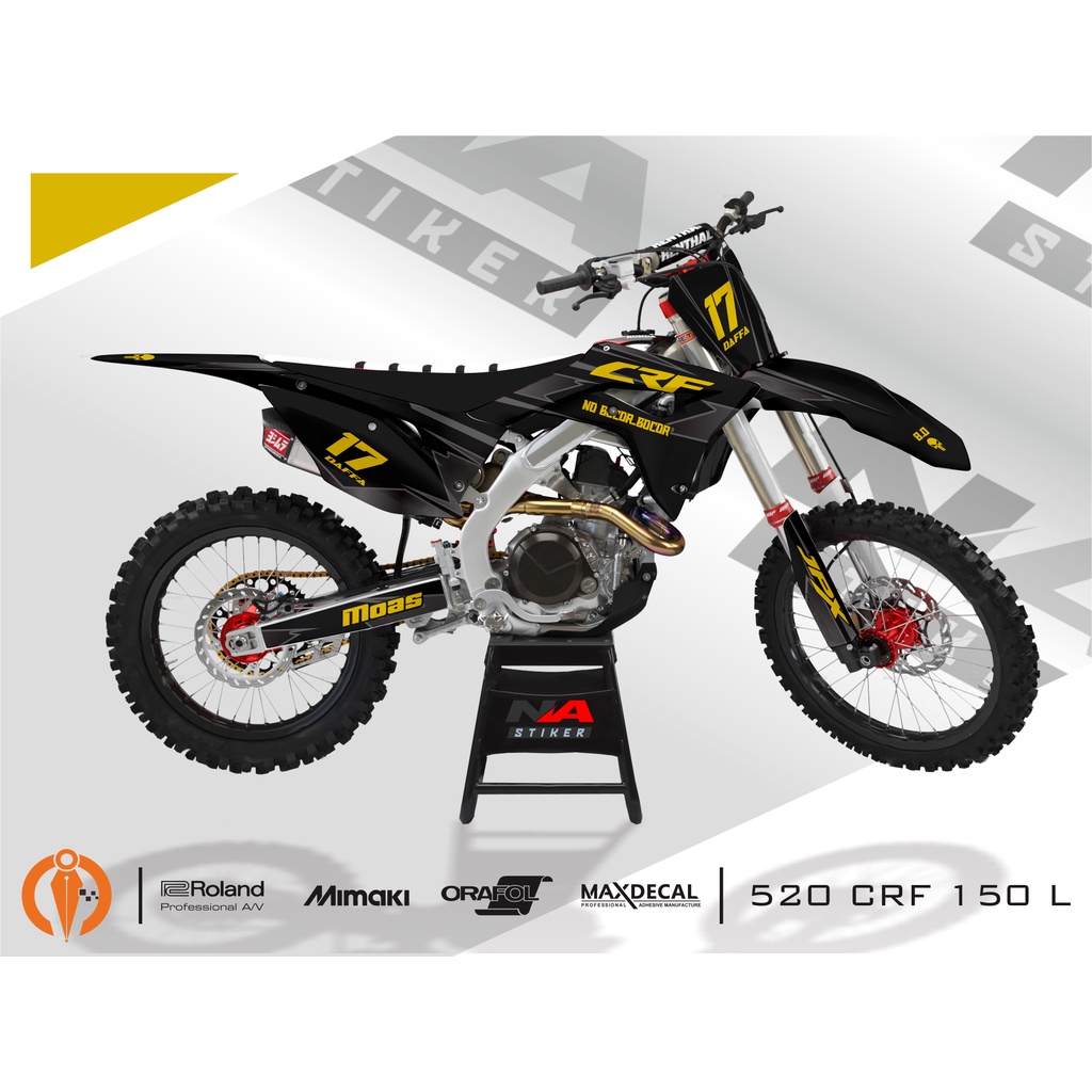 DECAL CRF PREMIUM KOMBINASI GOLD EMAS