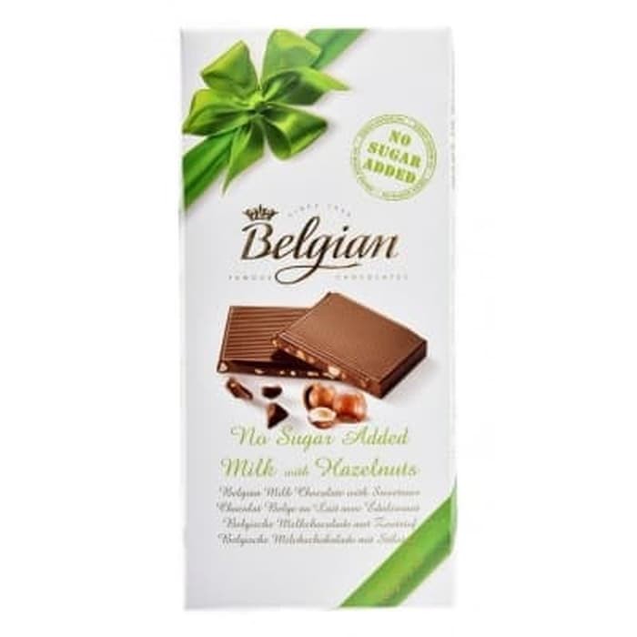 

#HANDCARRY Belgian No Sugar Milk Chocolate With Hazelnut 100g - UFOHCR1853