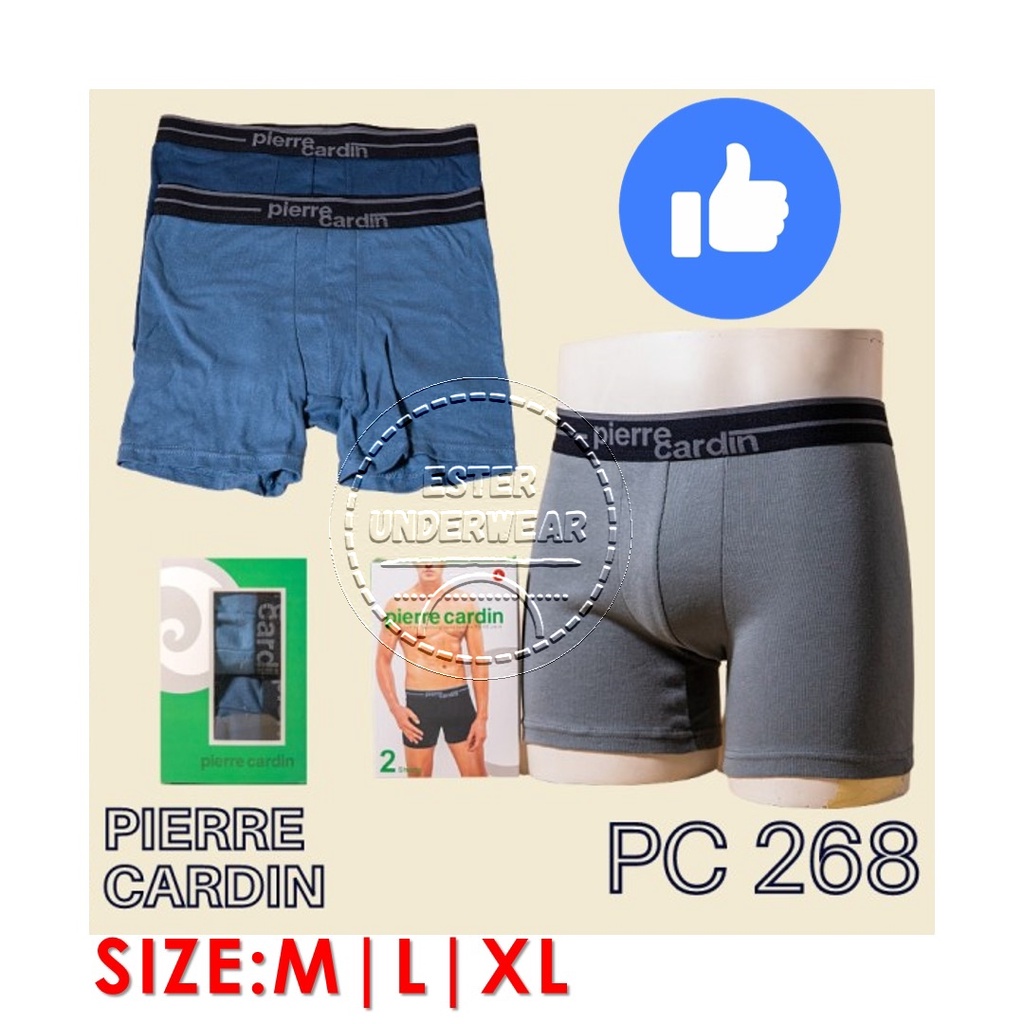 Celana Boxer Pria PIERRE CARDIN PC 268 ISI-2 PCS bahan katun