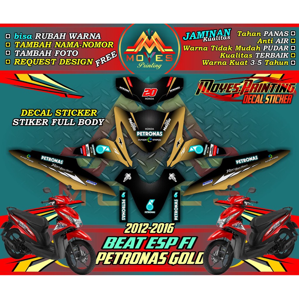 Decal Sticker Full Body Beat Fi Lama 2012-2013-2014/2015. Petronas FulGold 06
