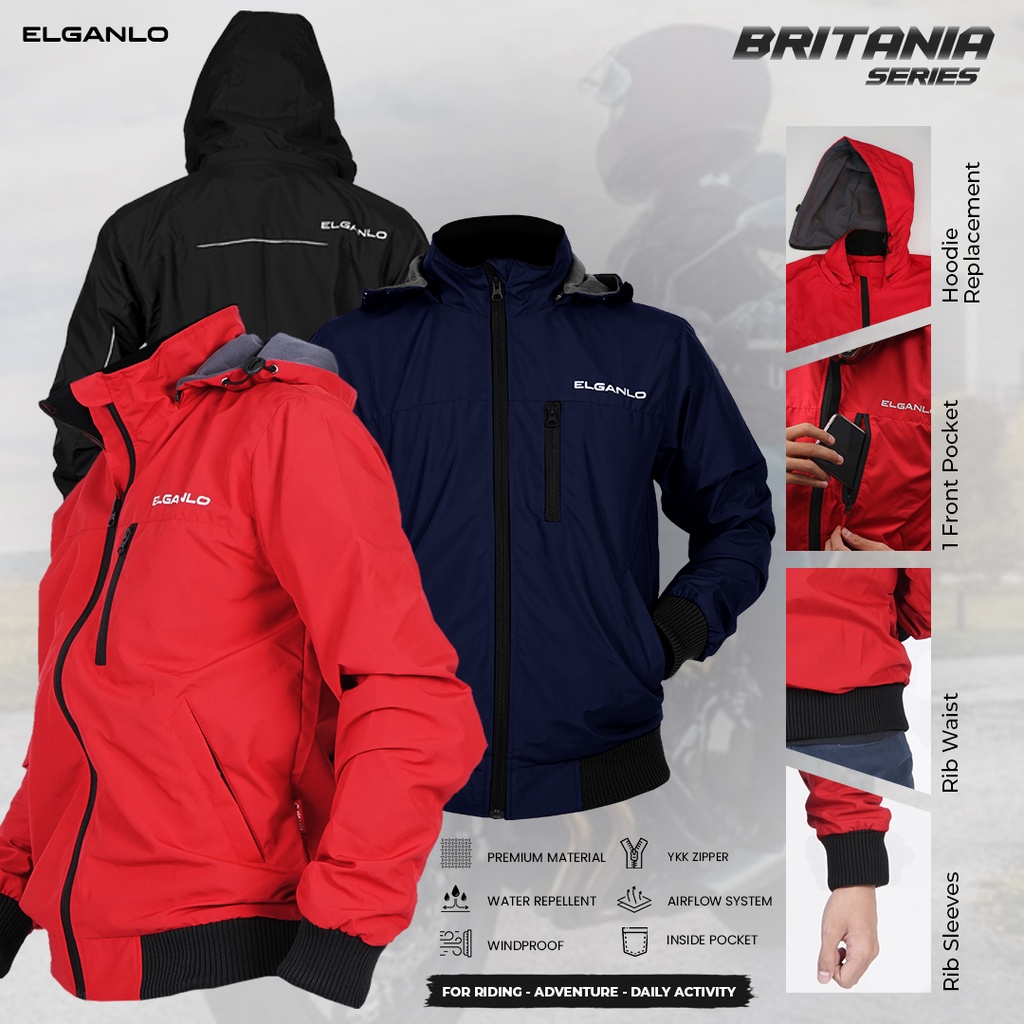 Jaket Pria Cowok Bomber Riding Motor Keren Hoodie Uniqlo Terbaru Kekinian Paling Bagus Original Brit