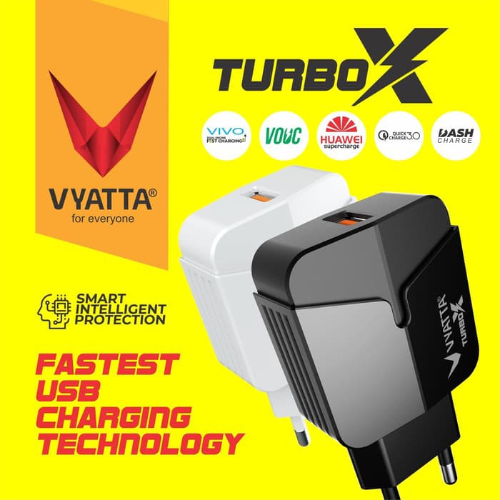 Jual VYATTA TURBO Charger Quick Charge 3.0 - GARANSI 12 BULAN TANPA