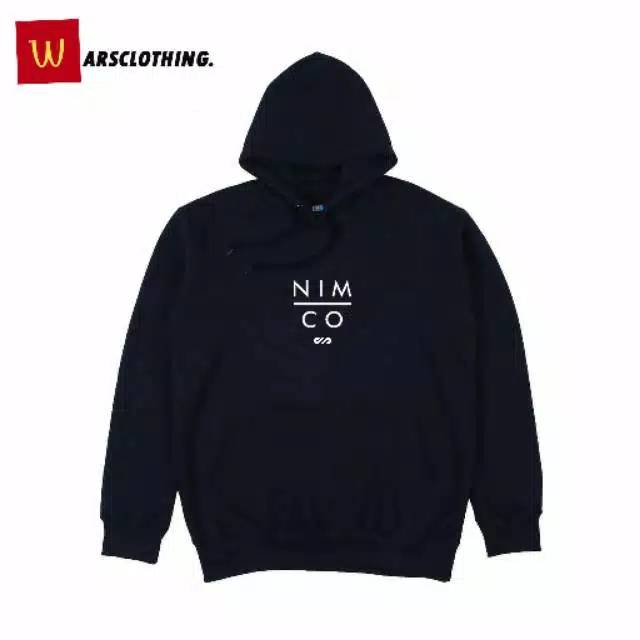JAKET SWEATER HOODIE NIMCO HITAM
