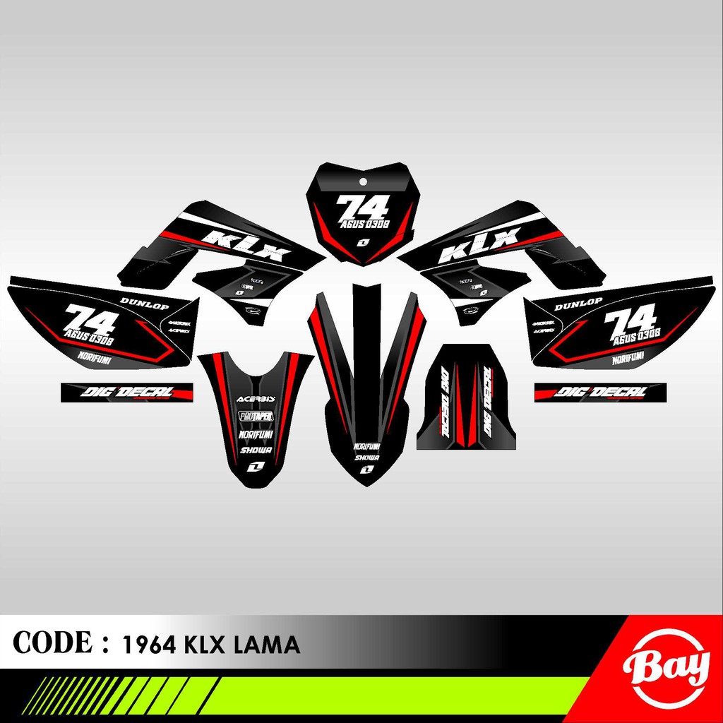 Decal Stiker Motor KLX 150 LAMA / KLX 150 S Full Body Sticker Custom Variasi