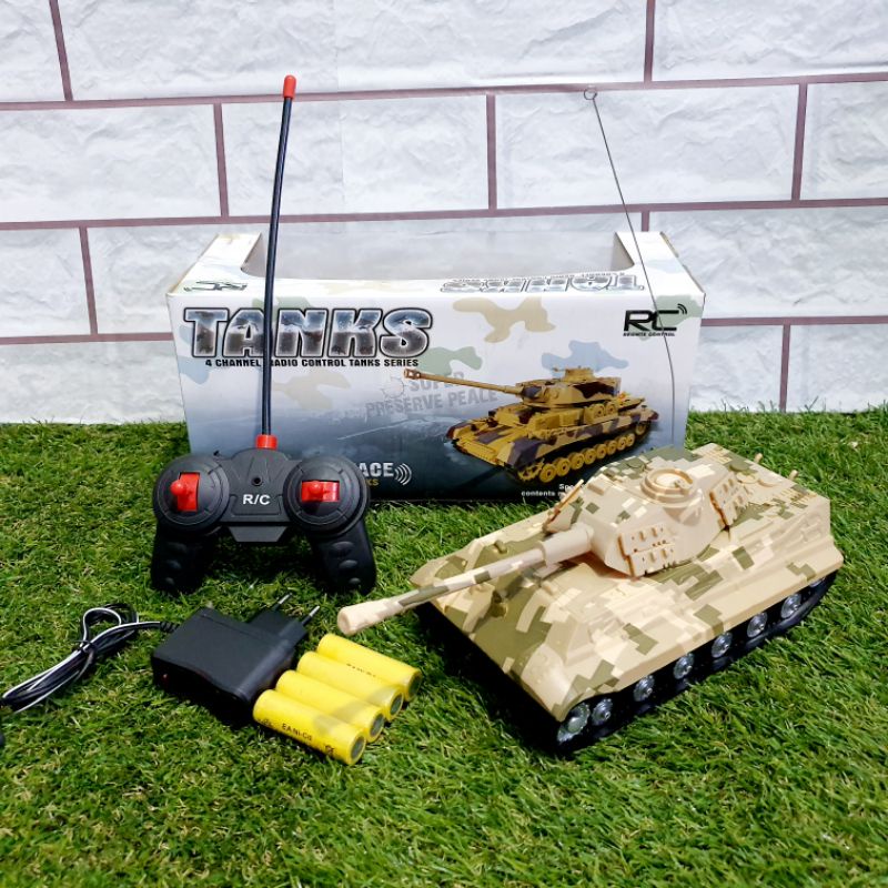 Mainan mobil remot kontrol tank leopard anak - RC TANK  leopard remot kontrol