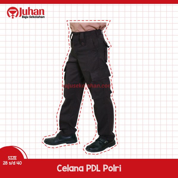 AM CELANA PANJANG PRAMUKA PDL POLRI - CELANA PRAMUKA PEMBINA - CELANA PDL POLRI COKLAT TUA