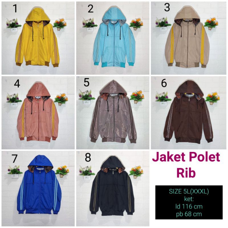 Jaket polet pake rib/jaket running pria dan wanita/sweater hoodie terbaru/5L/XXXL ld 116 cm