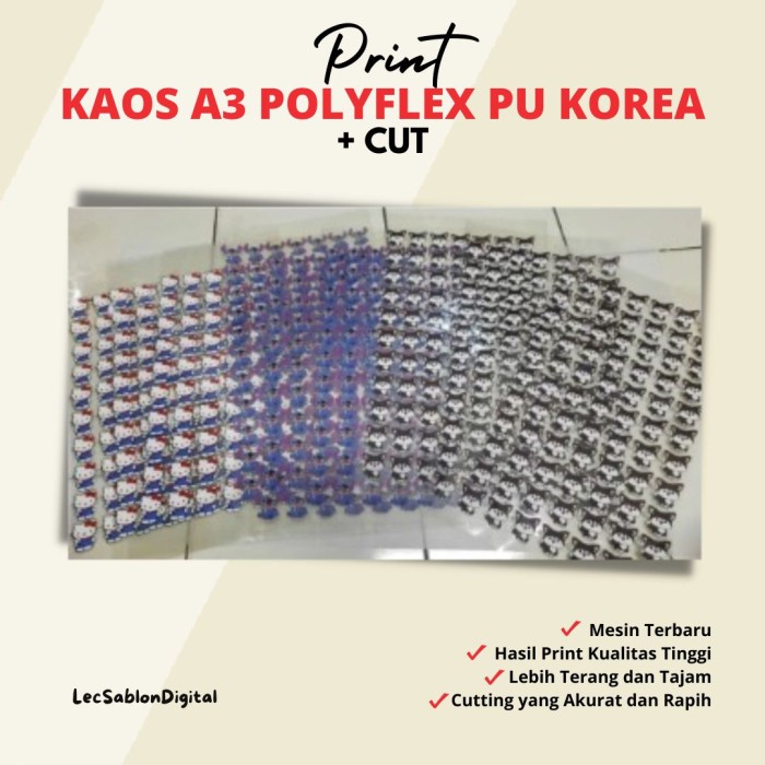 TERBARU Print Polyflex PU Korea Printable A3 Sablon Cetak Kaos