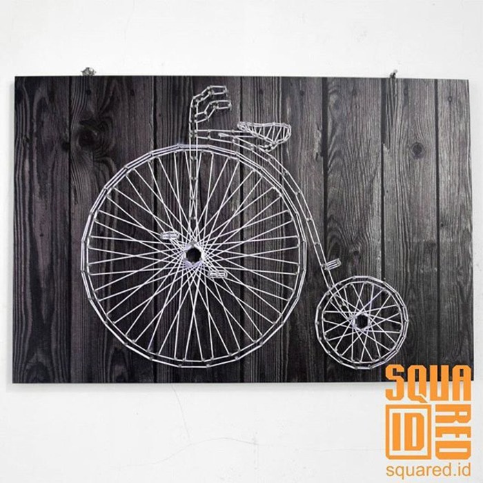 String Art / Hiasan Dinding - Vintage Bike