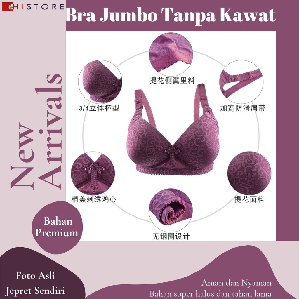 [HI]Bra BH JUMBO Cup C Fashion Wanita Bra wanita Premium BH Busa Tipis Tanpa Kawat Sangat Nyaman 333